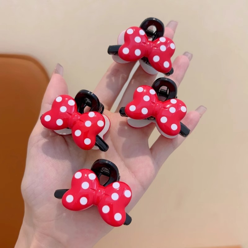 Niños adorables ondas puntos de arco clip de agarre 2024 nueva tarjeta de cabello princesa pequeña cabeza de clip de cabello