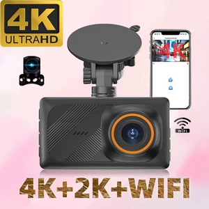 Ön 4K Arxa 2K HD 3 düym İkili Linza Wifi Avtomobil Videoqeydedici