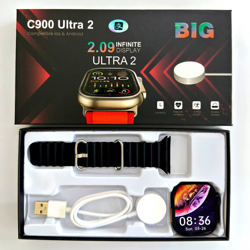 2024 Huaqiangbei s9ultra2 reloj inteligente Bluetooth llamada frecuencia cardíaca presión arterial reloj deportivo transfronterizo para hombres