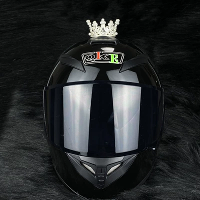 Motosiklet dəbilqələri Decoration Amazon Hot Item - silver-medium-crown