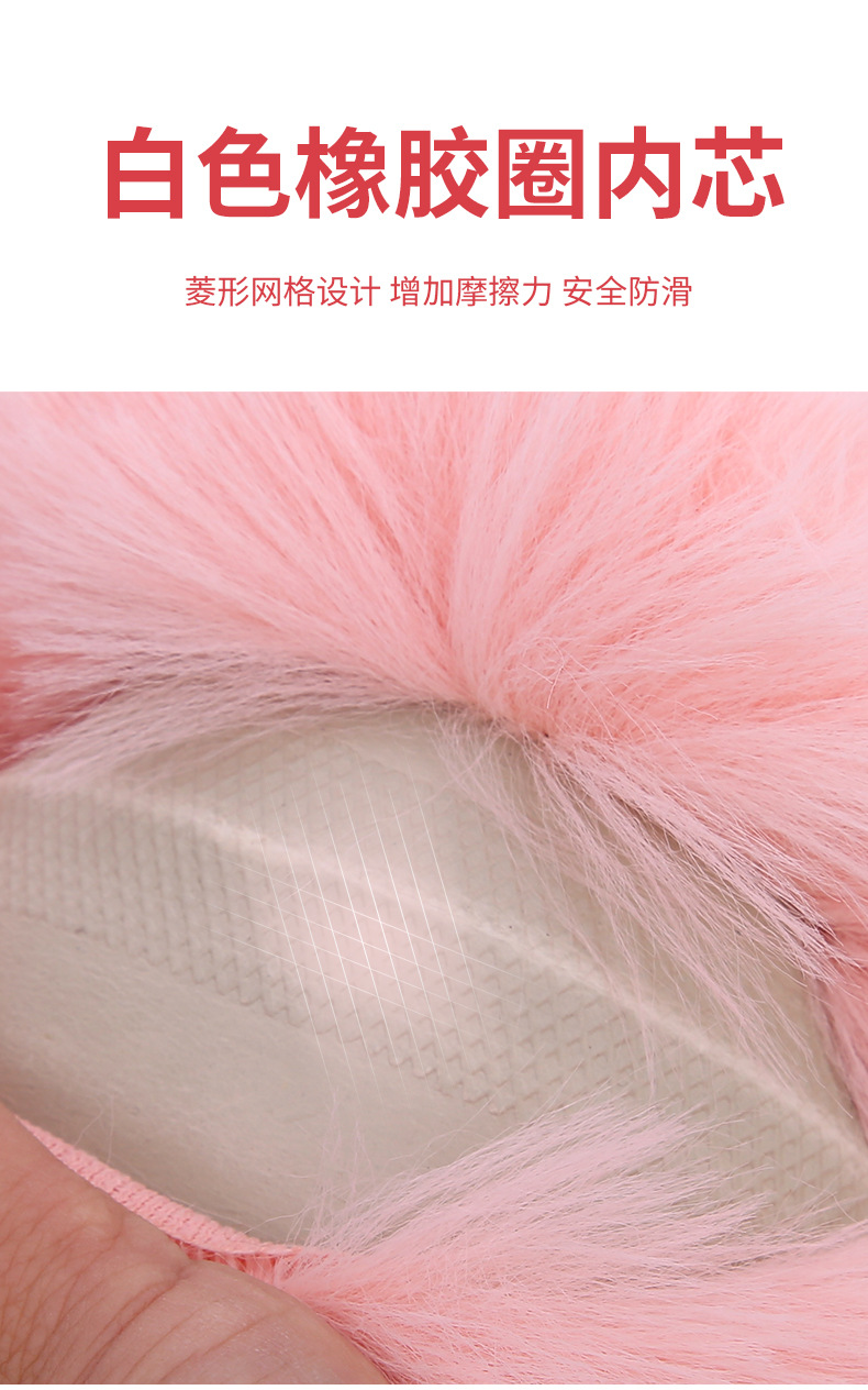 Manufacturer Wholesale 2024 New Rabbit Fur Car Steering Wheel Cover Winter Warm Universal Rubber Ring Handle Cover Anti-Slip Anti-Freeze