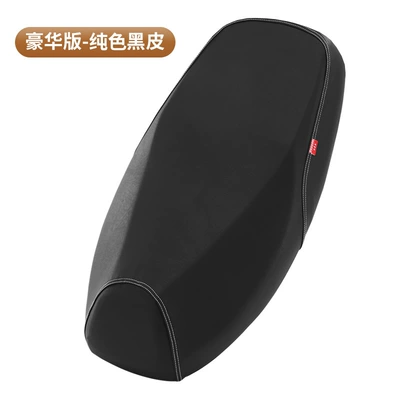 Wear-Resistant All-Inclusive Seat Cushion Cover, Motorcycle cushion - deluxe-edition-solid-black-leather-s