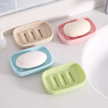 小清新素色沥水皂盒 创意肥皂盒浴室收纳皂托 带盖防滑香皂盒