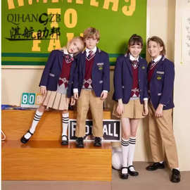 校服厂家定制两件套学生老师西服表演服校服来图来样符合国家标准