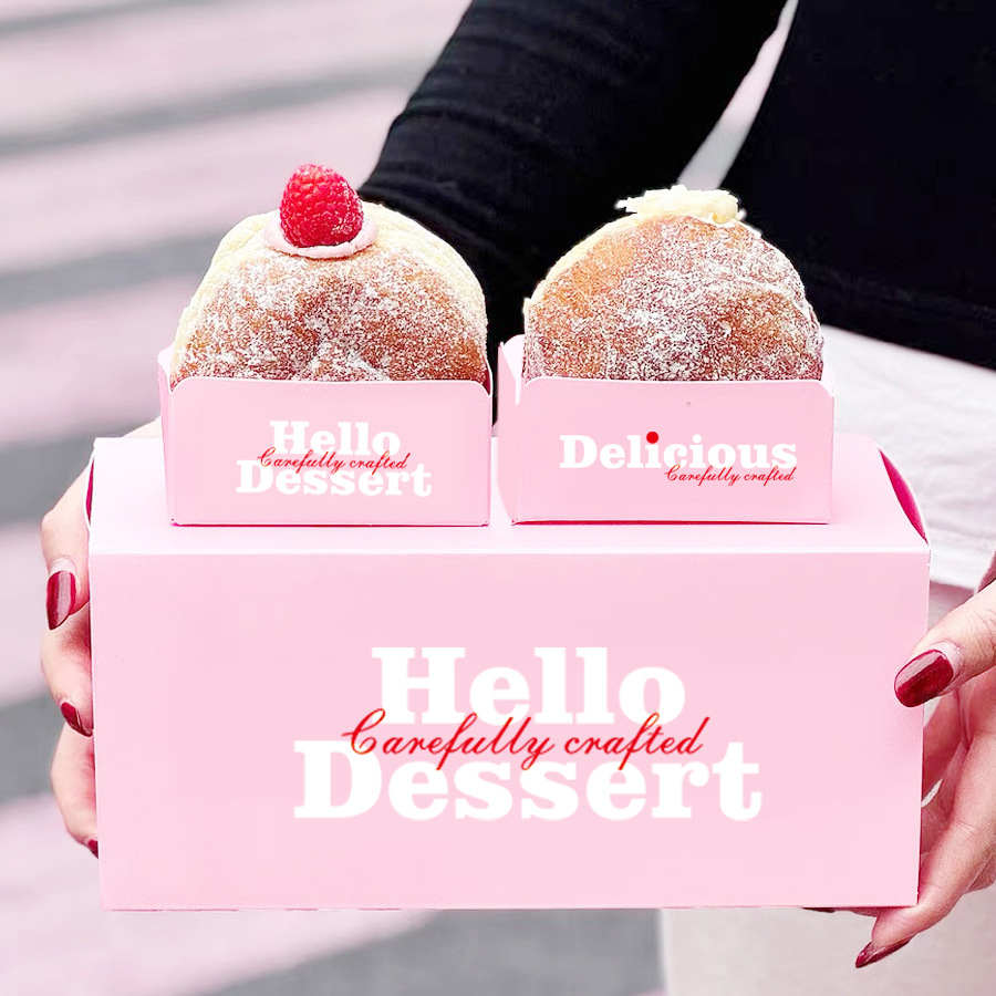 Berlin-Style Japanese Donuts, Donuts, Packaging Paper Boxes, Bagels, Soufflés, Dorayaki, Pastry Baking Packaging