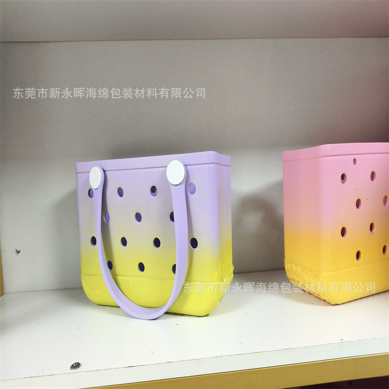 Nueva bolsa de playa eva, gran capacidad, bolsa de agujero eva, bolsa portátil impermeable, gran cantidad de bolsa especial.