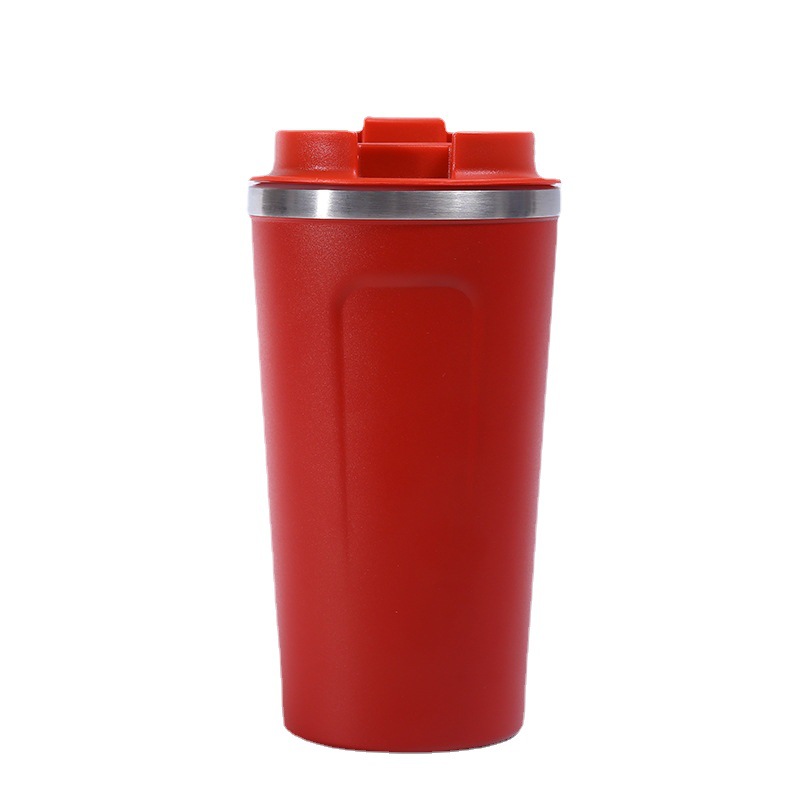 New 304 Stainless Steel Second Generation Coffee Cup Car Fashion Accompanying Cup Spray Plastic Silicone Sleeve Thermos Cup Wholesale
