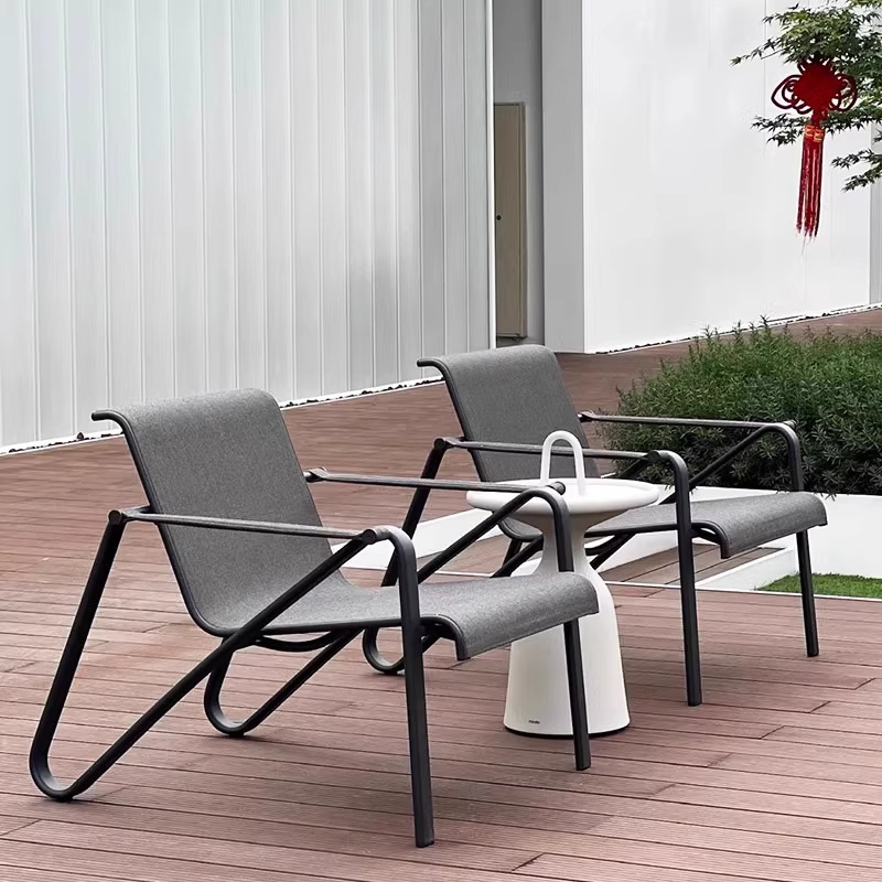 Sofá al aire libre patio villa a prueba de lluvia terraza sala de sol silla de aleación de aluminio mesa de té al aire libre a prueba de agua