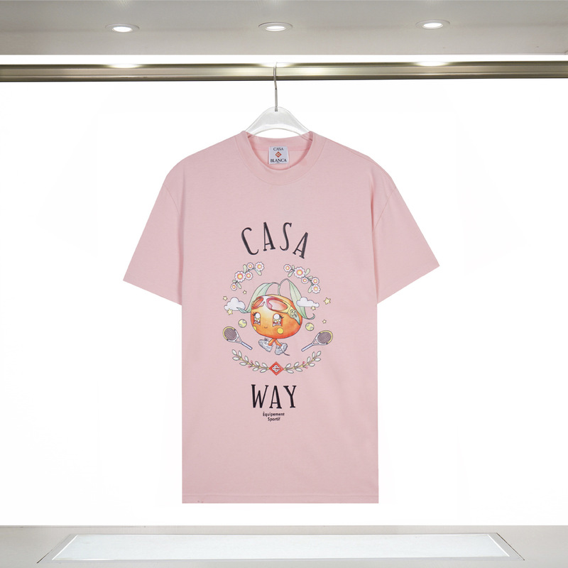 メンズ半袖 260g カサブランカ半袖 2025 春夏新作 カラープリント CASA ピュアコットン半袖|undefined
