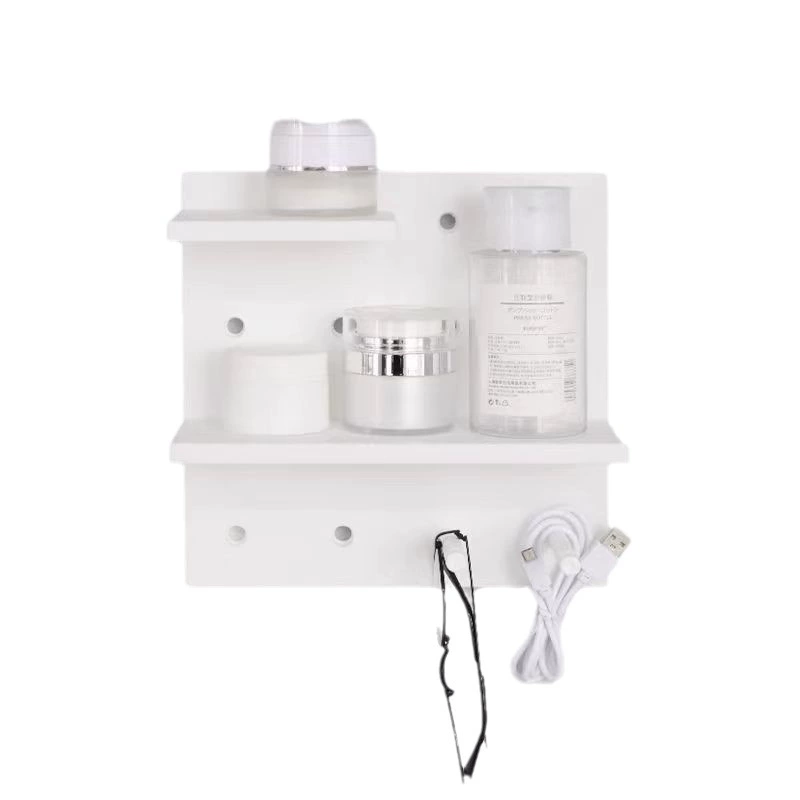 Pegboard Wall Organizer Panel, Desktop & Dorm Storage, White, 27.6×26.2×4.6 cm