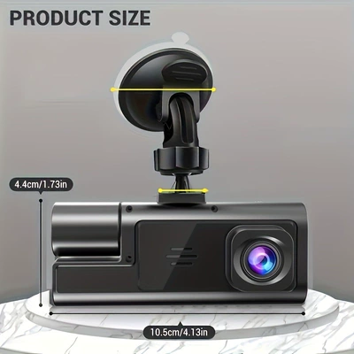 New Cross-Border Triple-Record Dash Cam, High-Definition Night Vision Car Monitor, WiFi Mobile Phone Connectivity
