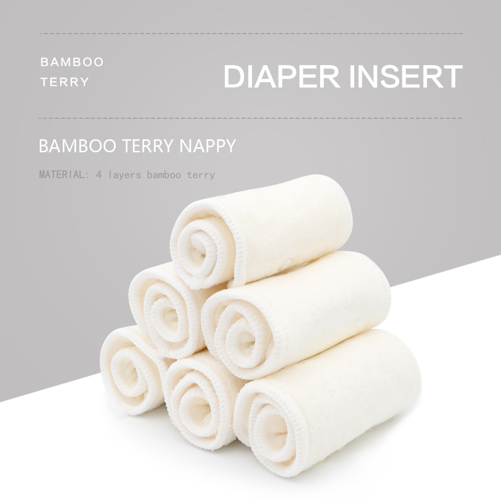 Newborn baby 2+2 bamboo fiber diaper pad diaper prevent baby red ass diaper pants absorbent bamboo