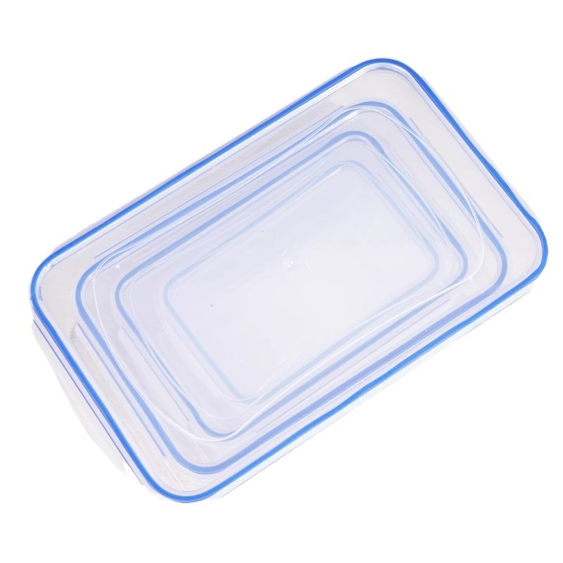 Caja de almacenamiento de refrigerador cocina rectangular microondas almuerzo de plástico resistente al calor caja de comedor de alimentos caja de almacenamiento de frutas caja sellada
