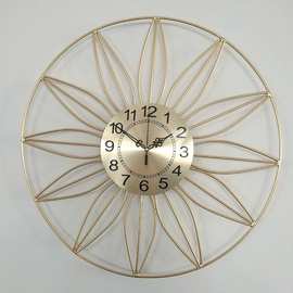 铁艺金属挂钟创意欧式复古工艺钟表装饰静音石英钟表