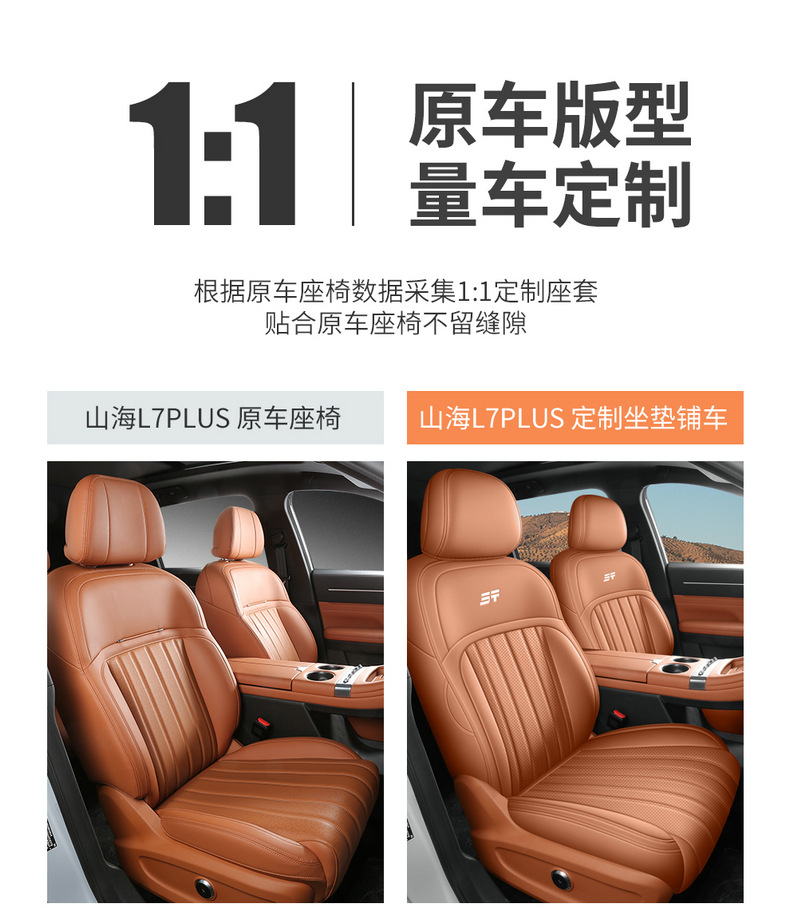 Jietu Shanhai L7Plus Special Seat Cover Fully Surrounded Cushion Four-Season Universal Car Seat Cover Interior Supplies