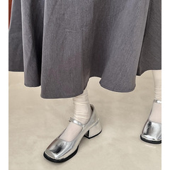 Jin Mi Women's Mary Jane Flat Shoes Spring 2023 New Arrival Low-Top One-Buckle Single Shoes