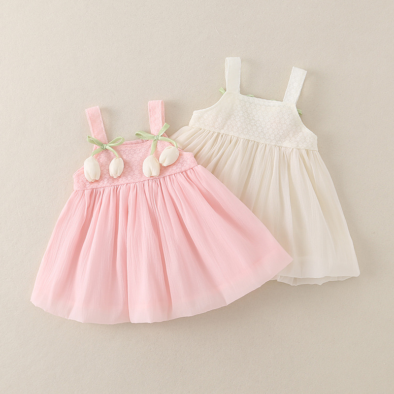 New 2026 Summer Sweet and Cute Children's Clothing for Baby Girls, Pastoral Style Children's Clothing, Sweet Summer Dress for Little Kids