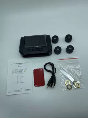 New tire pressure monitor solar wireless tire pressure monitoring foreign trade for built-in external tire pressure detection TPMS (Tire pressure monitoring system) - external-buzzer