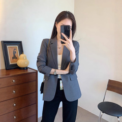 客供订单立体裁剪精湛工艺羊毛混纺修身显瘦一粒扣西装外套