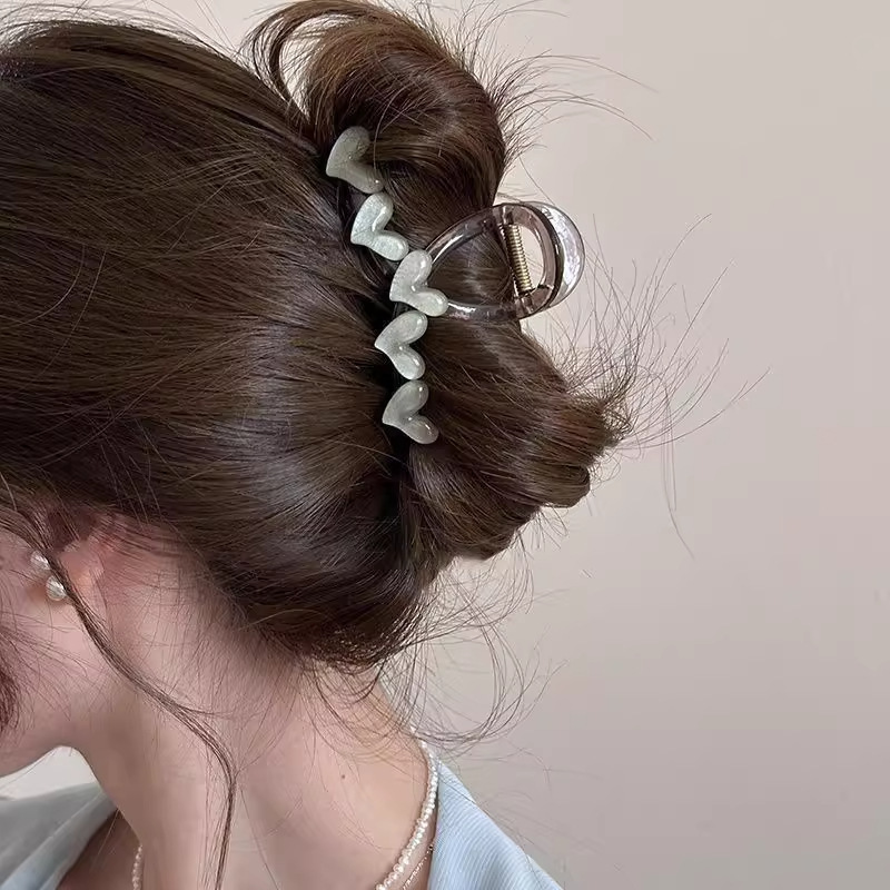 女性用ヘアピン、高級感のある韓国東大門と同じスタイルのヘアピン、後頭部のシャーククリップ、女性用ヘアアクセサリー|undefined
