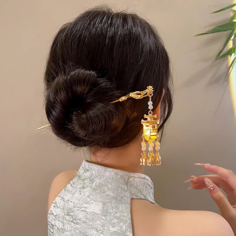 Estilo antiguo horquilla nuevo estilo chino borla paso sacudida palillos de alto grado sentido updo horquilla verano Hanfu cheongsam horquilla tocado