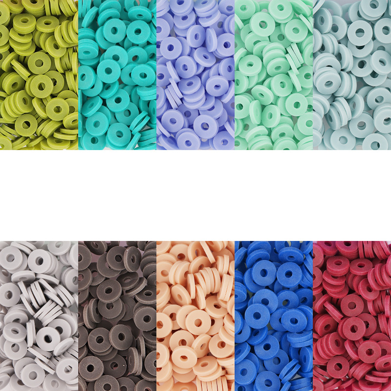 46g Weight Beads Jewelry Making Type DIY Jewelry Accessories Classification 1 Set Quantity soft clay Material Solid Color Pattern Simple Style Style 1 Set Soft Clay Solid Color DIY Jewelry Accessories Beads 6
