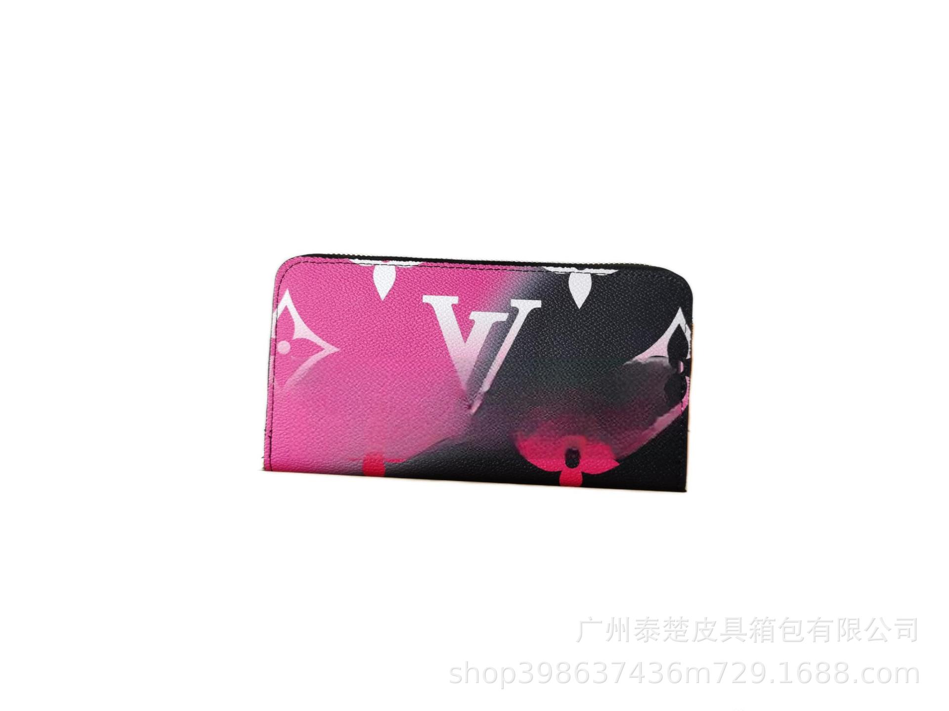 2025 New Gradient Embossed Women's Long Wallet Fashion Envelope Genuine Leather Purse Luxury Card Holder - Thumbnail 8