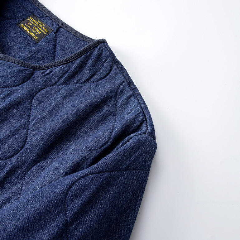 OKONKWO Brown's Beach Jacket multi-Bag Chaqueta acolchada de algodón acolchado Chaqueta vaquera acolchada ameikaji