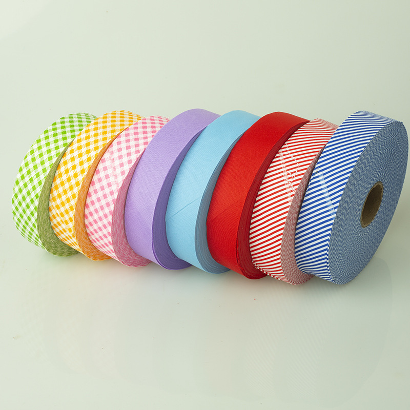 Polyester cotton hemming strip fabric rolling edge belt handmade DIY clothing accessories webbing clothing decorative trim all sizes