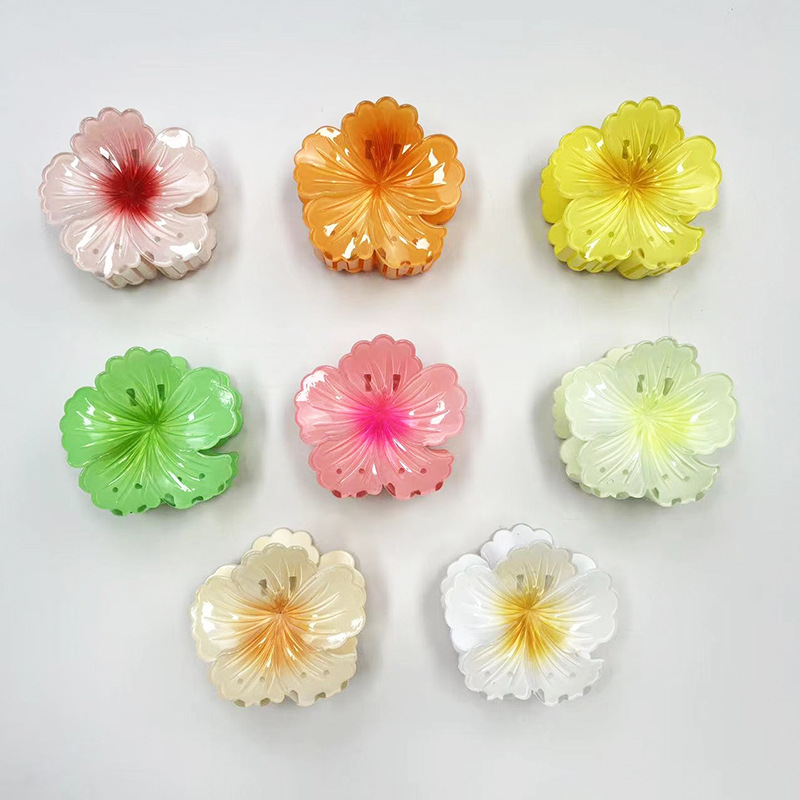 38g Weight Hair Clip, Hair Claws Hair Accessories Type 1 Piece Quantity Daily Occasion Resin Material Fish, Shark, Plumeria Pattern All Seasons Season Women's Gender Vacation, Sweet Style Vacation Sweet Women's Fish Shark Plumeria Resin Hair Clip Hair Claws 5