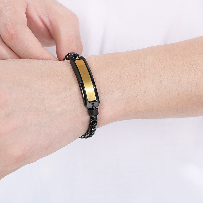 Plating Design Retro Classic Style Geometric 304 Stainless Steel Plating Men's Bracelets Men's Chain Bracelets