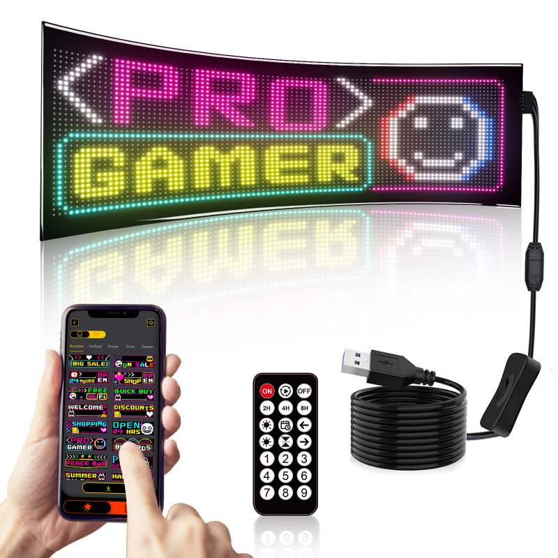 Cross-Border Led Flexible Display App Editing Scrolling Text Devil's Eye Led Flexible Screen Advertising Soft Screen Cross-Border Led Flexible Display App Editing Scrolling Text Devil's Eye Led Flexible Screen Advertising Soft Screen