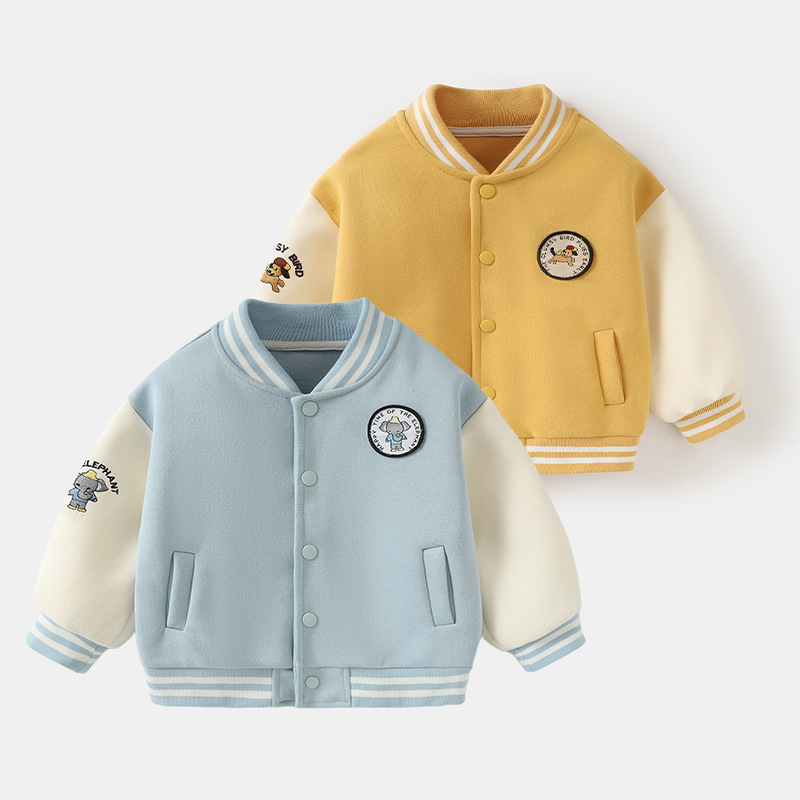 Infant Boy Baseball Jacket 2 Baby 3 Years Old New Top Baby Spring & Fall Clothing Kidsren Girls Clothes