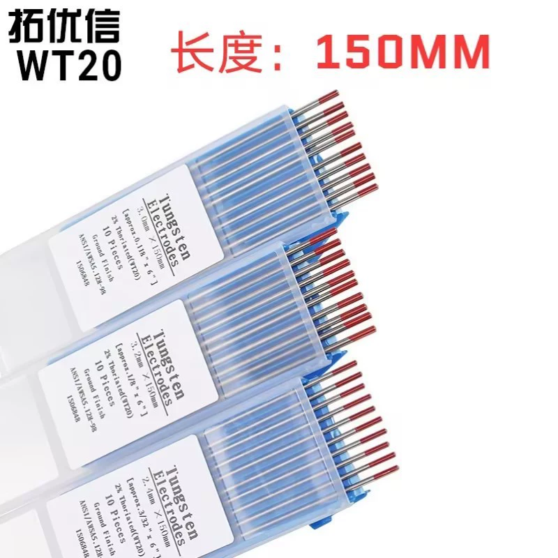 WT20 аргонодуговая сварочная полоса торий вольфрамовый электрод Красная головка вольфрамовая игла вольфрамовая стержень 1.6 2.0 2.4 3.0 3.2 4.0*150