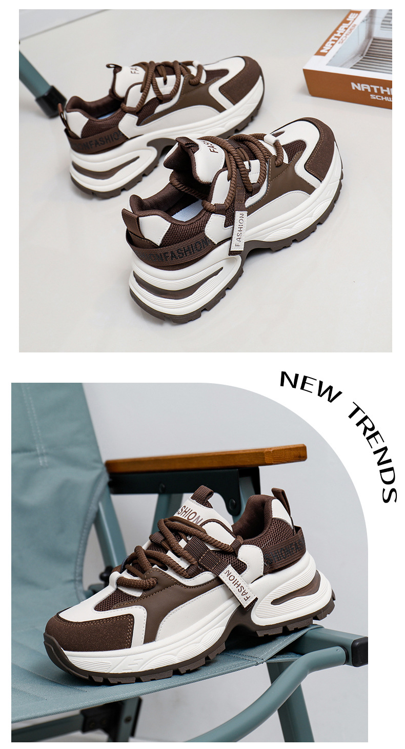 Dad Shoes Women's Trendy Versatile Thick Sole Breathable Trainers_voghion.com