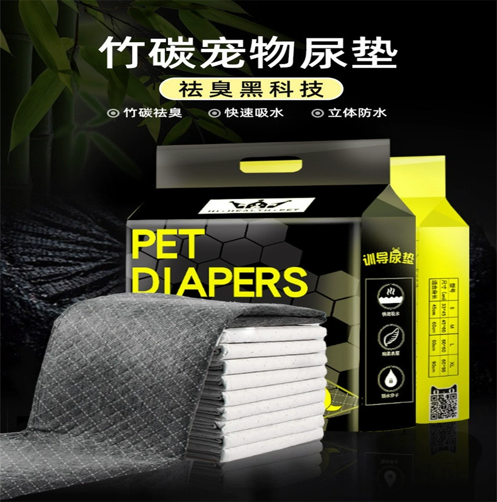 Собака Pet Pet подгузники 100 штук S утолщенные абсорбируют бамбуковый уголь дезодорирующие бумажные подгузники кошки подгузники Тедди не мокрый