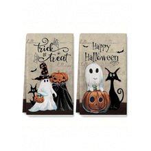 N 64804 Halloween Pumpkin Kitchen Cloth ��ʥ���Ϲϳ���Ĩ��