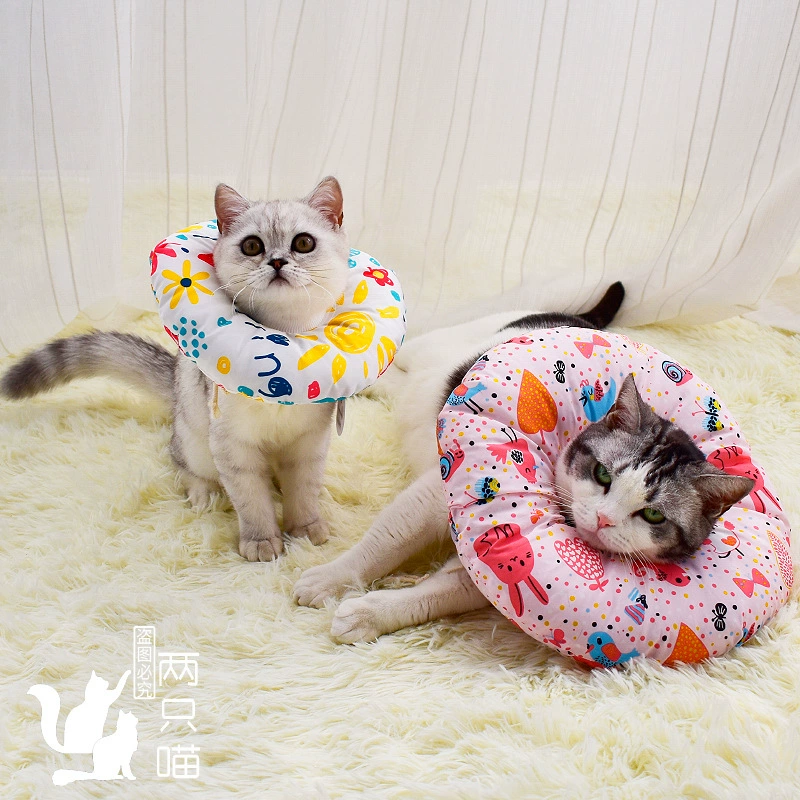 Кошка Элизабет кружок мягкая ткань шеи позор кошка с ошейником Элизабет домашнее животное