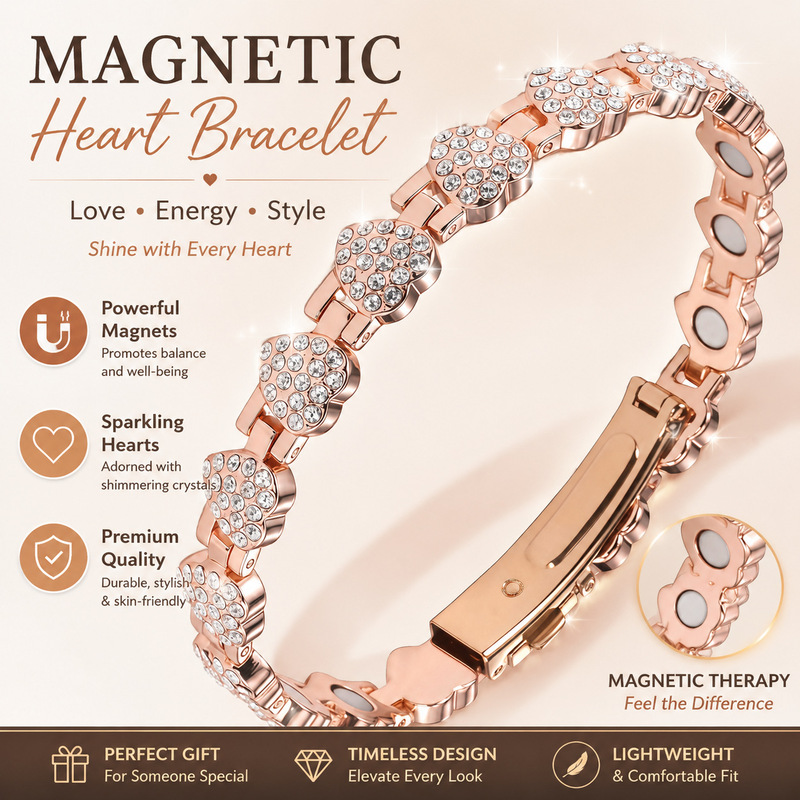 Selection of Cross-Border Amazon Leaf-Shaped Diamond-Encrusted Magnetic Bracelets in Rose Gold for Women, Adjustable Bracelets Selection of Cross-Border Amazon Leaf-Shaped Diamond-Encrusted Magnetic Bracelets in Rose Gold for Women, Adjustable Bracelets