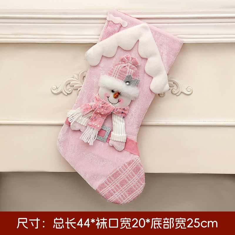 Calcetines de Navidad transfronterizos calcetines de regalo para niños colgantes de árbol de Navidad bolsas de caramelo decoración colgantes de decoración para el hogar de Navidad image 27