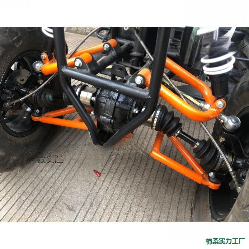 Modified go-kart parts, beach buggy four-wheel drive, front and rear independent suspension system, including control arms and wishbones