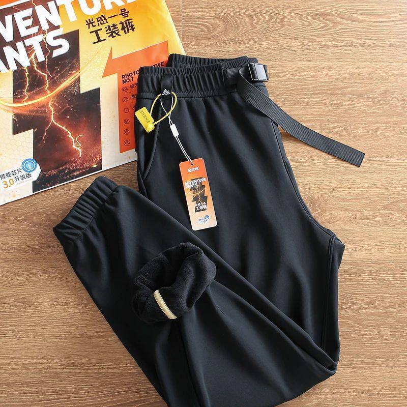 High-End Chip Thermal Insulation Warm Fleece-Lined Thickened Autumn and Winter Men's Outdoor Waterproof Fashion Workwear Men's Elastic Waist Pants High-End Chip Thermal Insulation Warm Fleece-Lined Thickened Autumn and Winter Men's Outdoor Waterproof Fashion Workwear Men's Elastic Waist Pants