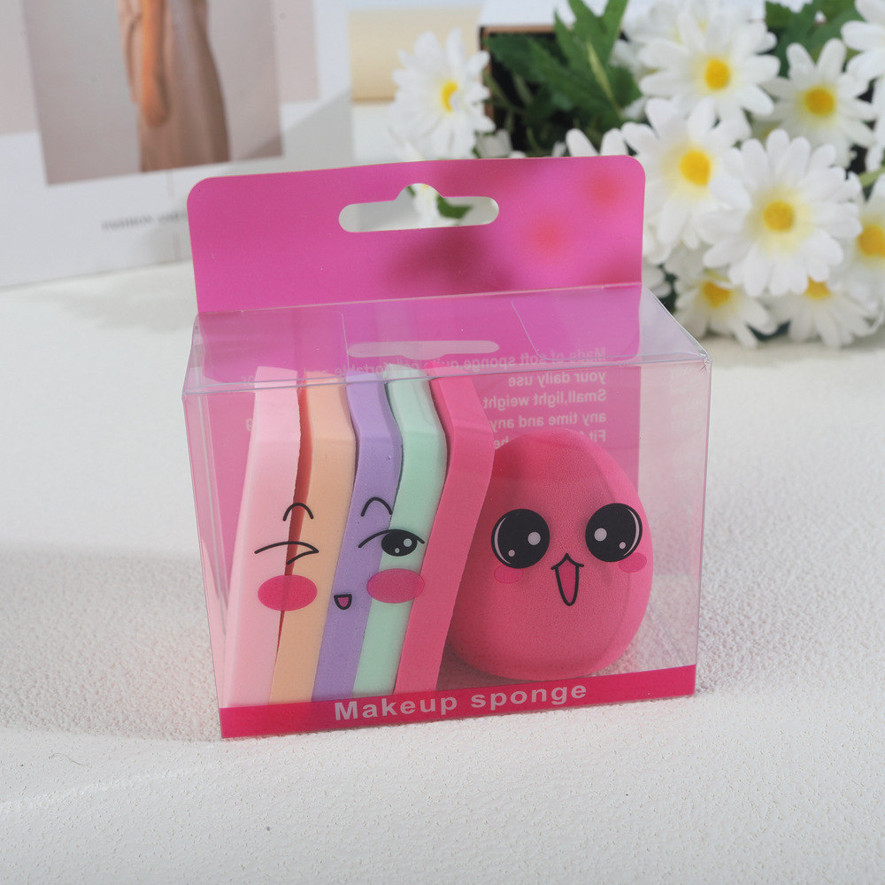 Polvo no comer polvo Q bala almohadilla de aire esponja ultra suave gota de agua huevo de maquillaje oblicuo diferente forma caja líquido de base