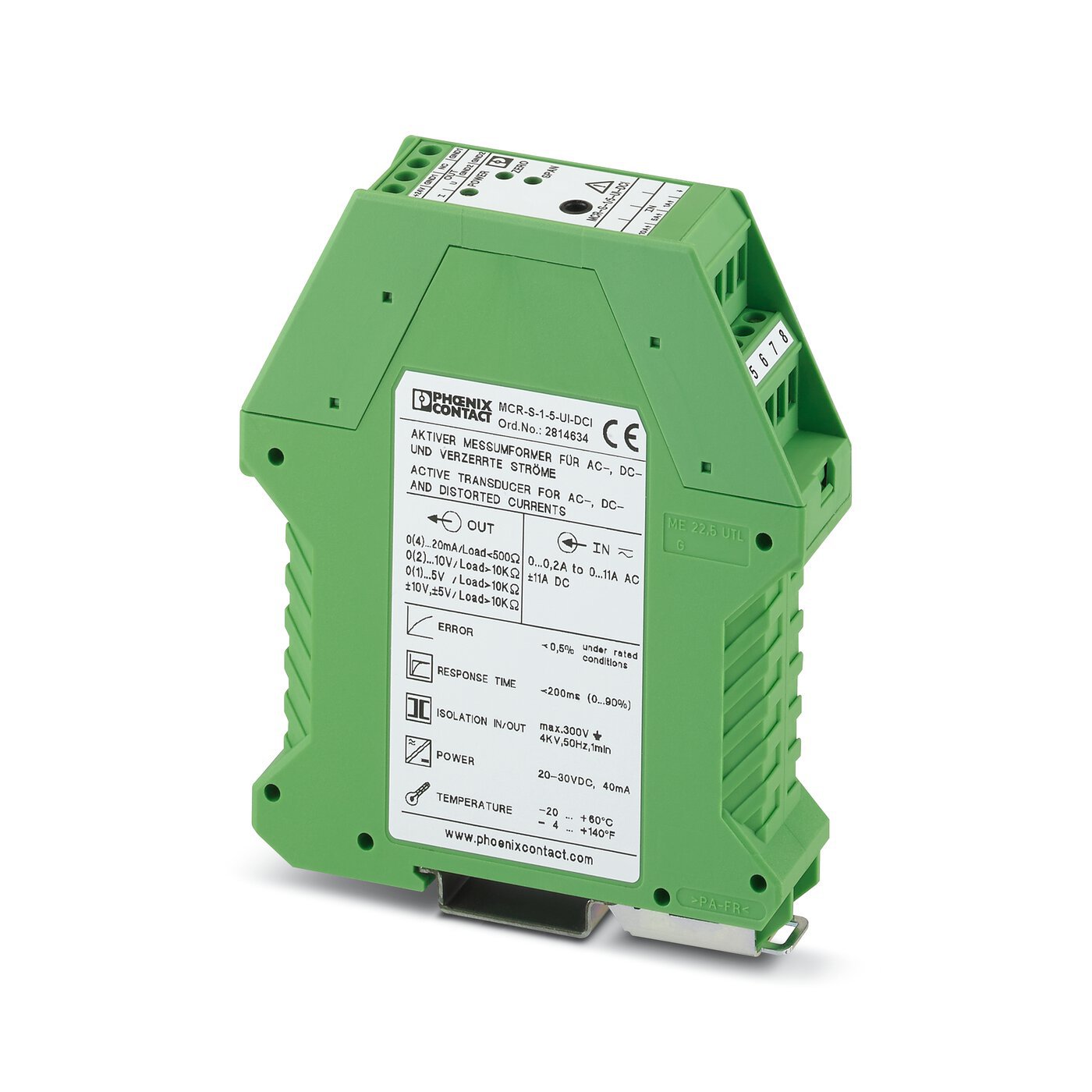 MCR-S-1-5-UI-DCI-NC 2814715菲尼克斯电流变送器