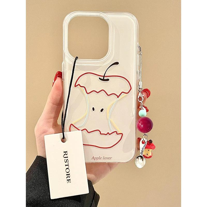 Line Apple Core Suitable for Samsung S25Ultra Mobile Phone Case S24 Simple A73 High-End A56 Glossy S23 Set
