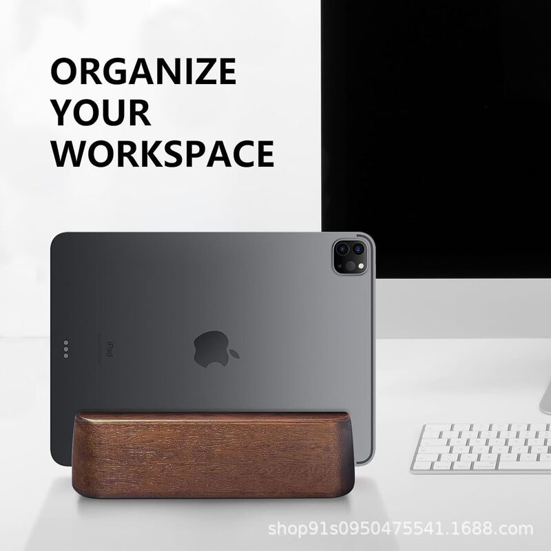 Solid Wood Notebook Vertical Aluminum Alloy Stand Desktop MacBook Stand Upright Adjustable Computer Storage Solid Wood Notebook Vertical Aluminum Alloy Stand Desktop MacBook Stand Upright Adjustable Computer Storage