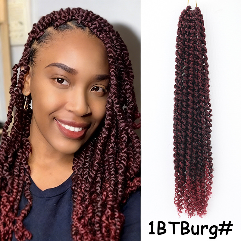 Trenzada africana pequeña bobina de fibra química ganchillo de cabello spr twist bobina de tornillo de cabello spr falso en stock