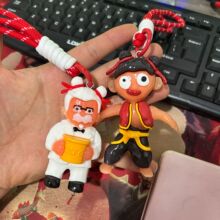 爆款抽象哪吒钥匙扣肯德基藕粉网红现货疯狂挂件玩具kfc联名周边