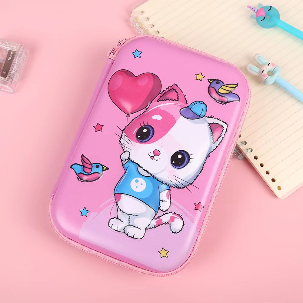 Caja de papelería 3D de dibujos animados de gran capacidad EVA lápiz caso niños lápiz caso multifuncional de múltiples capas de papelería al por mayor