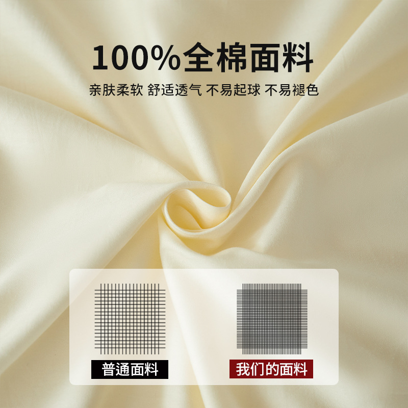 2025 nuevo estilo cama de algodón de cuatro piezas de algodón puro funda de edredón de dibujos animados sábana dormitorio juego de cama de tres piezas